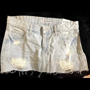 Guess Mini Skirt in Light wash